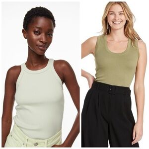Bundle Set of 2 Green Sleeveless Tank Tops